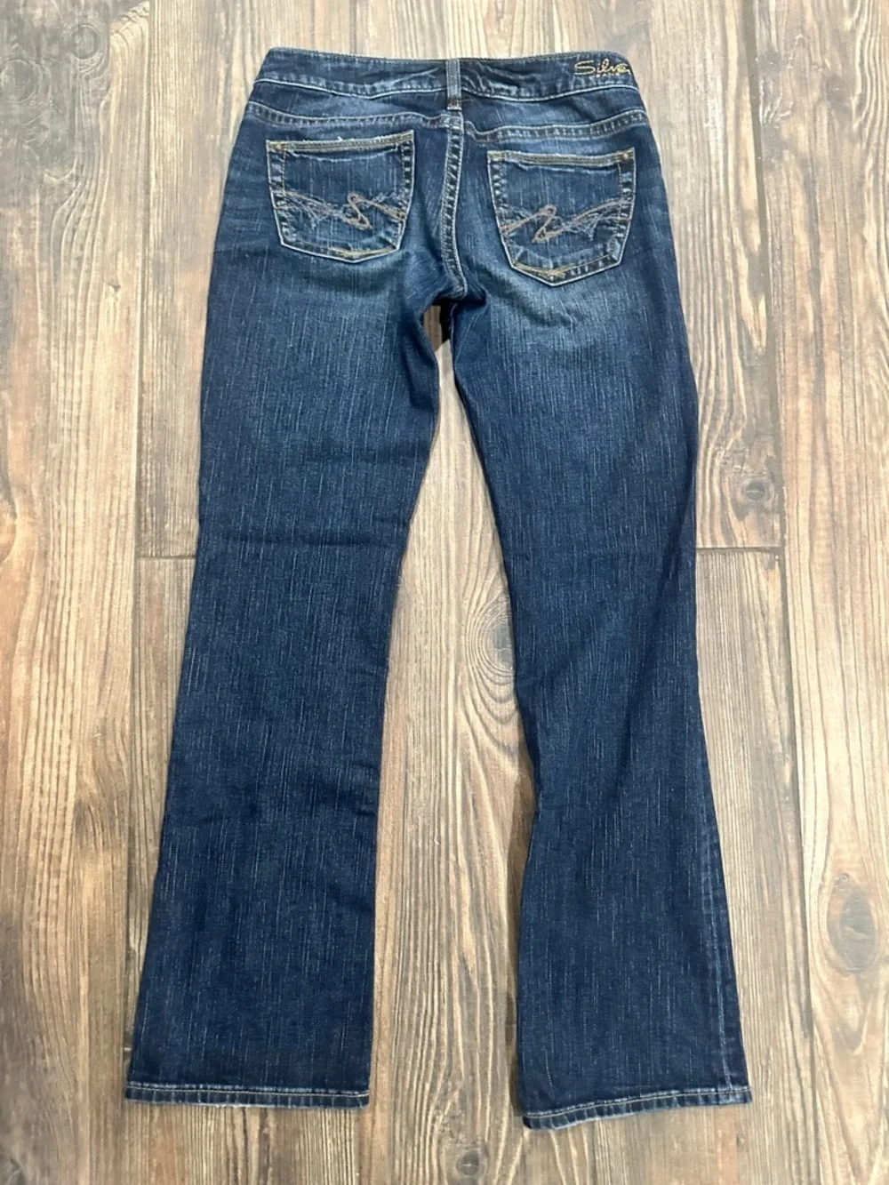 Silver Jeans Dark Wash Toni Low Rise Y2K Bootcut Rodeo Western Embroidered Pocke